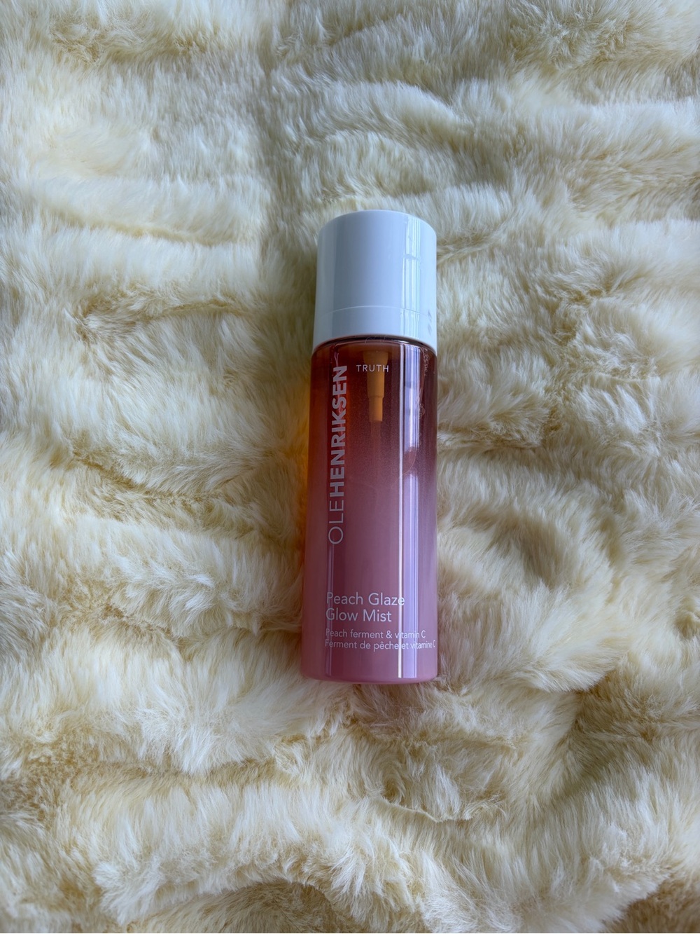 Ole Henriksen Peach Glaze Glow Mist - Peach and White Bottle